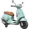 TURBO CHALLENGE - Vespa - Portatore Elettrico - 119230 - Scooter - Verde Acqua - Pronto per Andare - 30Kg Max - Plastica - Batterie Ricaricabili - da 3 Anni A 6 Anni