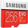 Samsung EVO Plus 256 GB microSDXC UHS-I U3 100 MB/s Full HD & 4K UHD Memory Card with Adapter (MB-MC256GA) - Red/White