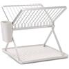 Brabantia Metallo Plastica 139383 Scolapiatti Pieghevole con Vassoio salvagoccia, Light Grey, Compatto