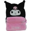 CYPBRANDS Hello Kitty, Sanrio, Zaino, Borse, Peluche Kuromi, Colore Nero, Prodotto Ufficiale, Nero, Estandar, Casual