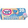 Handy Bag - Sacchetti per rifiuti a legame resistenti 20 x 20 sacchetti - Formanti: pellicola di plastica resistente - Massima tenuta - 100% plastica riciclata