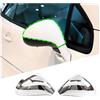 DIYUCAR Copertura per specchietto retrovisore laterale in plastica ABS, per Peugeot 207 308 2006-2014, accessori esterni (argento lucido)
