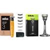Braun Rasoio Elettrico Barba Uomo XT3 Tutto-in-uno, Regolabarba, +7 Strumenti di Styling, Giallo & Rasoio Gillette LABS con 1 Lamette Gillette, Base Magnetica e Barra Integrata, Grigio