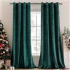 MIULEE Tende Velluto Verde Petrolio per Interni Tenda Moderne, Eleganti Tenda per Camera da Letto Salotto e Soggiorno, 2 Pezzi Tende Oscuranti Termiche per Interni Velluto Occhielli L 140 x A 145 CM