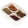 Les-Theresa Vassoio da Portata con Divisori, Vassoio per Snack con Coperchio Snack Box con Scomparti, con 4 Scomparti, Utilizzabile Separatamente, Ideale per Conservare Spezie, Frutta,Caramelle