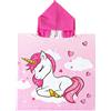 Rayson Asciugamano Poncho con Cappuccio per Bambini Telo da Mare Bambino Asciugatura Rapida Morbido Traspirante e Super Assorbente Vacanza al Spiaggia(Pony Roseo)
