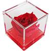Texo di Claudio Rosso Rosa Rossa Vera Regalo Donna Anniversario Natale Festa Pensiero Mamma Fidanzata Cerimonia Dono Eterna Stabilizzata Profumata 8 cm