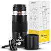 Cebador Yerbomos X per yerba mate 450 ml nero | Cebador | Tazza per mate, thermos e bombilla in un unico prodotto | acciaio inossidabile | Design moderno | Accessorio indispensabile per bere la yerba mate