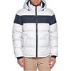 Tommy Hilfiger Down Alternative Hooded Puffer Jacket (Standard And Big & Tall) Cappotto Piumino, Ice Midnight Stripe, L Uomo