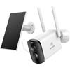 ANNKE Telecamera Wifi Esterno Senza Fili con Pannello Solare, 4MP Videocamera Sorveglianza Esterno a Batteria, Visione Notturna a Colori, Rilevamento del movimento, Audio Bidirezionale, Alexa Supporta