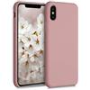 kwmobile Cover per Apple iPhone X Custodia - Back Case per Smartphone in Silicone TPU - Protezione Gommata - rosa invernale
