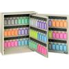 Acrimet Mobiletto Portachiavi per 96 Chiavi con Serratura (da Muro) (96 portachiavi multicolor inclusi) (mobiletto beige)