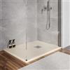 DEGHI Piatto doccia 80 X 90 cm effetto pietra riducibile sabbia - Nalos