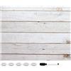 Navaris Memo Board - Lavagna Magnetica 43 x 33 cm - Lavagnetta Scrivibile Cancellabile con 1x Pennarello e 5X Calamite - Bacheca Design Effetto Legno
