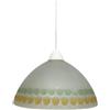Generico Lampadario a Sospensione Classico in Vetro, 1 Luce, per Cucina, Bagno, Camera, Soggiorno, Scala, Corridoio art. Bottone (VERDE)