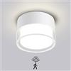 QHENS LED Faretto da Soffitto per Interni Con Sensore di Movimento, Faretti per Interni 12W 4000K, Plafoniera Faretti Rotondo in Alluminio, Ø10x6cm, AC85-265V per Corridoio Entrata Scale (White)