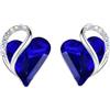 Leafael Festa della Mamma Orecchini Donna Cuore Infinity Love con Pietra dei Desideri e Cristalli Portafortuna Gioielli Anallergici Argento o Oro Rosa con Scatola Regalo