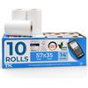 TK THERMALKING THERMALKING - Rotoli POS 57x35x12 di carta termica per ricevute Bancomat - Rotolini compatibili con dispositivi POS - Rotolo carta termica 57mm x 14m x 12mm - [10x]