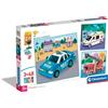 Clementoni - 25318 - Supercolor Puzzle - Rescue vehicles - 3x48 Pezzi (Include 3 Puzzle Da 48 Pezzi) - Puzzle Bambini 5 Anni, Puzzle Veicoli, Illustrazione, Made In Italy