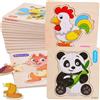 Megaser 16 PCS Puzzle Legno Bambini 1, 2 anni e 3, Pack Puzzle Incastri Animali