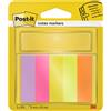 Post-it® Index Segnapagina removibili in carta Post-it® Notes Markers neon assortiti 5 blocchetti da 100 fogli - 670-5