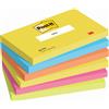 Post-it® Foglietti riposizionabili Post-it® Notes Energetic 76x127 mm neon assortiti conf. 6 blocchetti da 100 ff - 655-TFEN