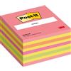 Post-it® Foglietti riposizionabili Post-it® Notes Cubo Neon 76x76 mm assortiti 450 ff 2028-NP