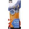 DOM Pennelli DOM in conf. da 8 pezzi - punte e misure assortite - per colori a olio - 11650
