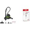 Polti Vaporetto Classic 65 Pulitore, 6 Bar, 1500 W, 1.3 Litri, Alluminio, Nero/Verde & Kalstop PAEU0094 Anticalcare per Apparecchi a Caldaia
