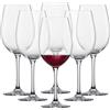 SCHOTT ZWIESEL Bicchiere da vino rosso Bordeaux Classico (set di 6), classici bicchieri Bordeaux per vino rosso, bicchieri in cristallo Tritan lavabili in lavastoviglie, Made in Germany (art. 123653)