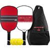 JOOLA GRAF Edge - Pagaia per pickleball da 16 mm, forma Agassi con punto dolce esteso, superficie in fibra di carbonio testurizzata aumenta la rotazione e il controllo, certificata UPA-A, approvata