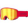 ATOMIC Salomon SAVOR STEREO Maschera da sci, visione chiara e protetta dal riflesso, rivestimento a specchio di alta qualità, montatura Live Fit, adatta a chi indossa gli occhiali, rosso