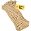MDDK DY Corda Tiragraffi per Gatti 8MM x 50M - Corda Canapa Naturale per Albero Gatto, Riparazione Tiragraffi, Fai da Te, Decorazione Interna ed Esterna