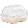 TOKAYIFE Criceto Sabbia Bagno, Toilette Trasparente per Criceti Contenitore per Bagno di Sabbia per Criceti Gerbilli Ratti (S)