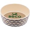 Beco Ciotola per cani - Ciotola per cibo e acqua, bambù, onde oceaniche, grande, diametro 18,5 cm