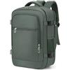 BAHIWOM Zaino per Ryanair 40x20x25, Bagaglio a Mano 20L Sotto il Sedile, Zaino Aereo Antifurto con Tasca PC 14 Pollici, Borsa da Cabina Uomo Donna per Lavoro Trekking - Verde