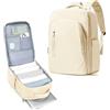 suradar Zaino Ryanair 40x20x25 Zaino da Viaggio Aereo Bagaglio a Mano Piccolo Borsa da Cabina 20L per Voli Zaino da Viaggio Donna e Uomo,14 Pollici Zaino Porta PC per Scuola Lavoro Trekking Beige