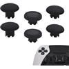 Lixiongbao 6 in 1Analogici Intercambiabili per Ps5 Edge Controller,Levette Thumbstick Ricambio per Ps5 Dualsense Edge Joystick,Nero