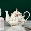 SOREZE Teiera europea in porcellana cinese da 400 ml. Set da tè pomeridiano inglese. Teiera in porcellana. Caffettiera resistente al calore