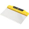 Feriuzymix Cazzuola dentata per cartongesso, spatola dentata per intonaco, 200 mm, colore: giallo e nero