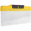 Feriuzymix Cazzuola dentata per cartongesso, spatola dentata per intonaco, 250 mm, colore: giallo e nero