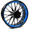 Finest Folia Set completo di 18 adesivi per cerchioni per moto, auto, design completo per cerchioni da 15, 16, 17, 18, 19 pollici MR020 (06 Azzurro)