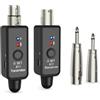 INGPARTNER Sistema microfono wireless A11 2,4 GHz - Trasmettitore e ricevitore a 4 canali, adattatore XLR plug-on, adatto per microfoni dinamici a condensatore, mixer audio, fotocamera DSLR, sistema