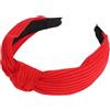 Blausky 1 cerchietto per capelli da donna, nodo annodato, vintage, ampio tessuto retrò, antiscivolo, alla moda, accessorio per capelli, colore rosso