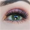 GLAMLENS Lenti a contatto colorate verdi Lacey Green - mensili - con porta lenti a contatto - verde naturali in silicone idrogel - 2 pezzi - DIA 14.5 - senza correzione 0.00 diottrie lente a contatto