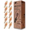 greenandco 10x lampadina a filamento LED Vintage | oro | E14 C35 | 2W 150lm | 2000K bianco extra caldo | 360° | 230V | senza sfarfallio | non dimmerabile