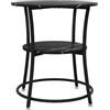 Vicco Tavolino da salotto Quebec, Marmo/Nero, 50 x 50 cm con ripiano