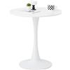 GrandCA HOME Tavolo da Pranzo Moderno Rotondo 70 cm con Piedistallo in Design Tulipano, Tavolo per il Tempo Libero Mid-Century per Cucina, Sala da Pranzo e Soggiorno, Bianco-70