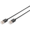 DIGITUS Cavo di collegamento USB 2.0-1,0 m - da USB A (M) a USB A (M) - 480 Mbit/s - Compatibile con USB - Nero