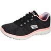Skechers Flex Appeal 4.0 - Fresh Move, Scarpe da ginnastica Donna, Nero Black Mesh Coral Lavender Trim, 39 EU